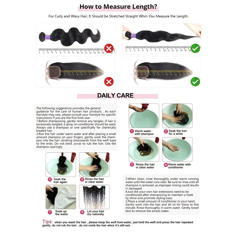 Natural Black Body Wave Brazilian Human hair 3 PCs Bundles with 5x5 lace Closure (Free Part)