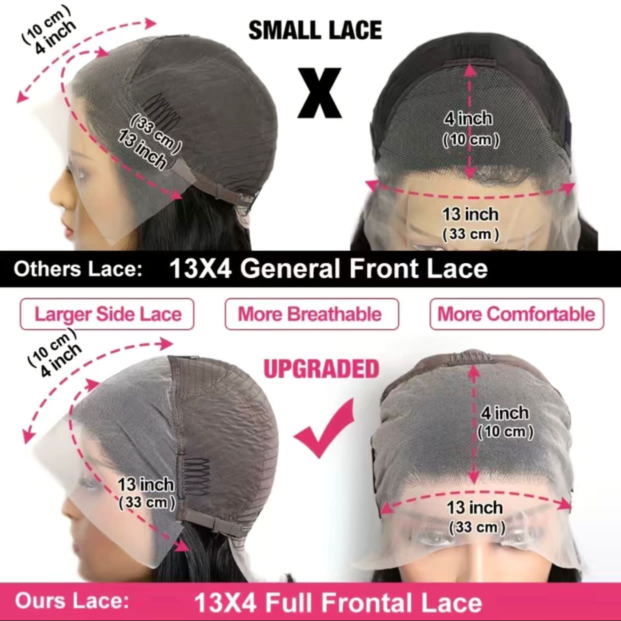 180% Baby Pink 13x4 Lace Frontal Straight 10A Brazilian Human Hair Bob Wig